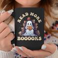 Groovy Read More Books Cute Ghost Teacher Halloween Graphic Print Coffee Mug Unique Gifts