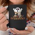 Halloween Books Cute Ghost Reading Library Boooooks Autumn Graphic Print Coffee Mug Unique Gifts