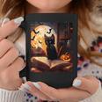Halloween Cat Reading Books Spooky Cat Reader Teachers Graphic Print Coffee Mug Unique Gifts Halloween Cat Reading Books Spooky Cat Reader Teachers Graphic Print Coffee Mug Unique Gifts