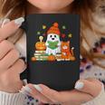 Halloween Ghost Cat Reading Book Women Girls Cute Graphic Print Coffee Mug Unique Gifts Halloween Ghost Cat Reading Book Women Girls Cute Graphic Print Coffee Mug Unique Gifts