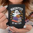 Haunted By My TBR Cute Ghost Reading Books Pumpkin Bookworms Graphic Print Coffee Mug Unique Gifts
