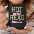 Hot Girls Read Books Retro Varsity Aesthetic Reading Graphic Print Coffee Mug Unique Gifts