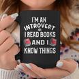 I'm An Introvert I Read Books And I Know Things Apparel Graphic Print Coffee Mug Unique Gifts