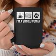 I'm A Simple Woman Tea Books & Dogs Reading Lover Graphic Print Coffee Mug Unique Gifts