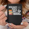 Intelligent People Don't Ban Books Reading Bookish Librarian Graphic Print Coffee Mug Unique Gifts