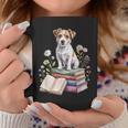 Jack Russell Terrier Bookworm Flowers Book Reading Books Graphic Print Coffee Mug Unique Gifts Jack Russell Terrier Bookworm Flowers Book Reading Books Graphic Print Coffee Mug Unique Gifts