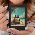 Japanese Cat Book Summer Beach Vacation Cruise Graphic Print Coffee Mug Unique Gifts