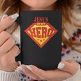 Jesus Is My Superhero Hero Fun Comic Book Graphic Print Coffee Mug Unique Gifts