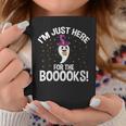 Just Here For The Boooks Ghost Teacher Halloween Book Lover Graphic Print Coffee Mug Unique Gifts