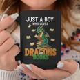 Just a Boy Who Loves Dragons And Books Reading Dragon Graphic Print Coffee Mug Unique Gifts