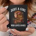 Just A Girl Who Loves Books For Bookworm Book Lover Graphic Print Coffee Mug Unique Gifts