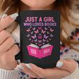 Just A Girl Who Loves Books Butterflies Reading Graphic Print Coffee Mug Unique Gifts