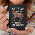 Just A Girl Who Loves Books And Horses Reading Graphic Print Coffee Mug Unique Gifts