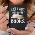 Just A Girl Who Loves Books Reader Lover T-Shirt Graphic Print Coffee Mug Unique Gifts