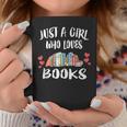 Just A Girl Who Loves Books Reading Graphic Print Coffee Mug Unique Gifts