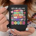 Just A Girl Who Loves Books Reading Library Graphic Print Coffee Mug Unique Gifts