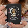 Just a Girl Who Loves Cats Books And Coffee Cartoon Cat Graphic Print Coffee Mug Unique Gifts