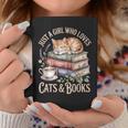 Just A Girl Who Loves Cats And Books Reading Librarian Graphic Print Coffee Mug Unique Gifts Just A Girl Who Loves Cats And Books Reading Librarian Graphic Print Coffee Mug Unique Gifts
