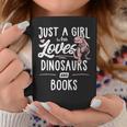 Just A Girl Who Loves Dinosaurs And Books Dinosaur Graphic Print Coffee Mug Unique Gifts