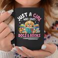 Just a Girl Who Loves Dogs & Books Dog Reading Graphic Print Coffee Mug Unique Gifts