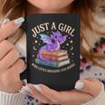 Just A Girl Who Loves Dragons And Books Cute Fantasy Graphic Print Coffee Mug Unique Gifts
