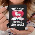 Just A Girl Who Loves Horses And Books Heart Reading Graphic Print Coffee Mug Unique Gifts
