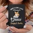 Just A Girl Who Loves Jesus And Corgis And Books Graphic Print Coffee Mug Unique Gifts