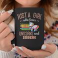 Just A Girl Who Loves Unicorns And Books Women Reading Graphic Print Coffee Mug Unique Gifts