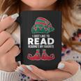 I Just Like To Read Reading's My Favorite Xmas Book Club Fan Graphic Print Coffee Mug Unique Gifts