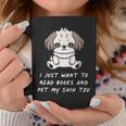 I Just Want To Read Books And Pet My Shih Tzu Dog Kawaii For Men Women Kids Graphic Print Coffee Mug Unique Gifts