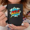 Kids Boys Arlo Comic Book Superhero Name Graphic Print Coffee Mug Unique Gifts