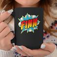 Kids Boys Finn Name Comic Book Superhero Graphic Print Coffee Mug Unique Gifts