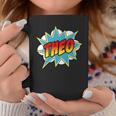 Kids Boys Theo Comic Book Superhero Name Graphic Print Coffee Mug Unique Gifts