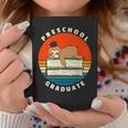 Kids Preschool Graduate Sloth Graduation Cap Sleeping On Books Graphic Print Coffee Mug Unique Gifts