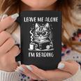 Leave Me Alone I'm Reading Nerdy Cat Drink Coffee Read Book For Men Women Graphic Print Coffee Mug Unique Gifts