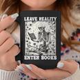 Leave Reality Enter Books Skeleton Reading Book Graphic Print Coffee Mug Unique Gifts Leave Reality Enter Books Skeleton Reading Book Graphic Print Coffee Mug Unique Gifts