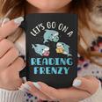 Let's Go On a Reading Frenzy Sharks With Books Teacher Graphic Print Coffee Mug Unique Gifts Let's Go On a Reading Frenzy Sharks With Books Teacher Graphic Print Coffee Mug Unique Gifts