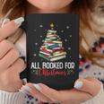 Librarian Book Lover Men Women Kids All Booked For Christmas Graphic Print Coffee Mug Unique Gifts