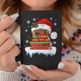 Librarian Book Santa Hat Reader Snow Pajamas Christmas Graphic Print Coffee Mug Unique Gifts