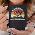 Librarians Make Shhh Happen Open Book Librarian Graphic Print Coffee Mug Unique Gifts