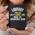 Library Art For Men Women Bookworm Reading Book Lovers Graphic Print Coffee Mug Unique Gifts