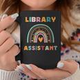 Library Assistant Funny Rainbow Reading Library Book Lover Graphic Print Coffee Mug Unique Gifts