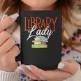 Library Lady Bookworm Books Book Lover School Librarian Graphic Print Coffee Mug Unique Gifts