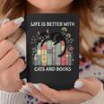 Life Is Better With Cats And Books Cute Cat Lover Graphic Print Coffee Mug Unique Gifts Life Is Better With Cats And Books Cute Cat Lover Graphic Print Coffee Mug Unique Gifts