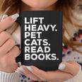 Lift Heavy Pet Cats Read Books Gym Workout Weight Lifter Graphic Print Coffee Mug Unique Gifts