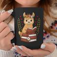 Llama Reading Book Graphic Llama With Book Floral Graphic Print Coffee Mug Unique Gifts Llama Reading Book Graphic Llama With Book Floral Graphic Print Coffee Mug Unique Gifts