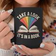 Take A Look Its In A Book Reading Graphic Print Coffee Mug Unique Gifts