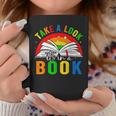 Take A Look It's In A Book Retro Groovy Reading Books Lovers Graphic Print Coffee Mug Unique Gifts