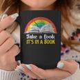 Take A Look It's A Book Retro Rainbow Graphic Print Coffee Mug Unique Gifts