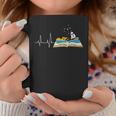 Love Books Heartbeat Reading Book Bibliophile Avid Reader Graphic Print Coffee Mug Unique Gifts